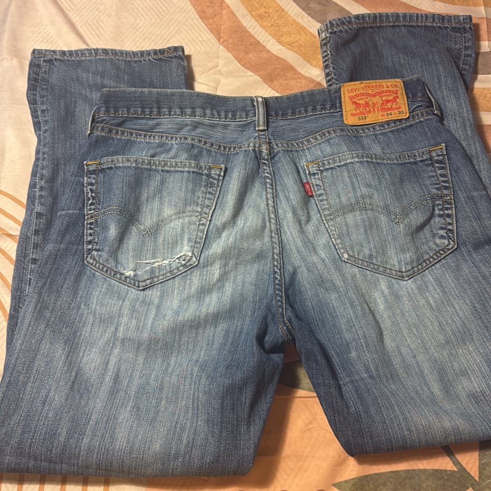 3/$10 Levi’s Men’s 514 Denim Straight Fit Jeans 34x30 - Picture 6 of 8